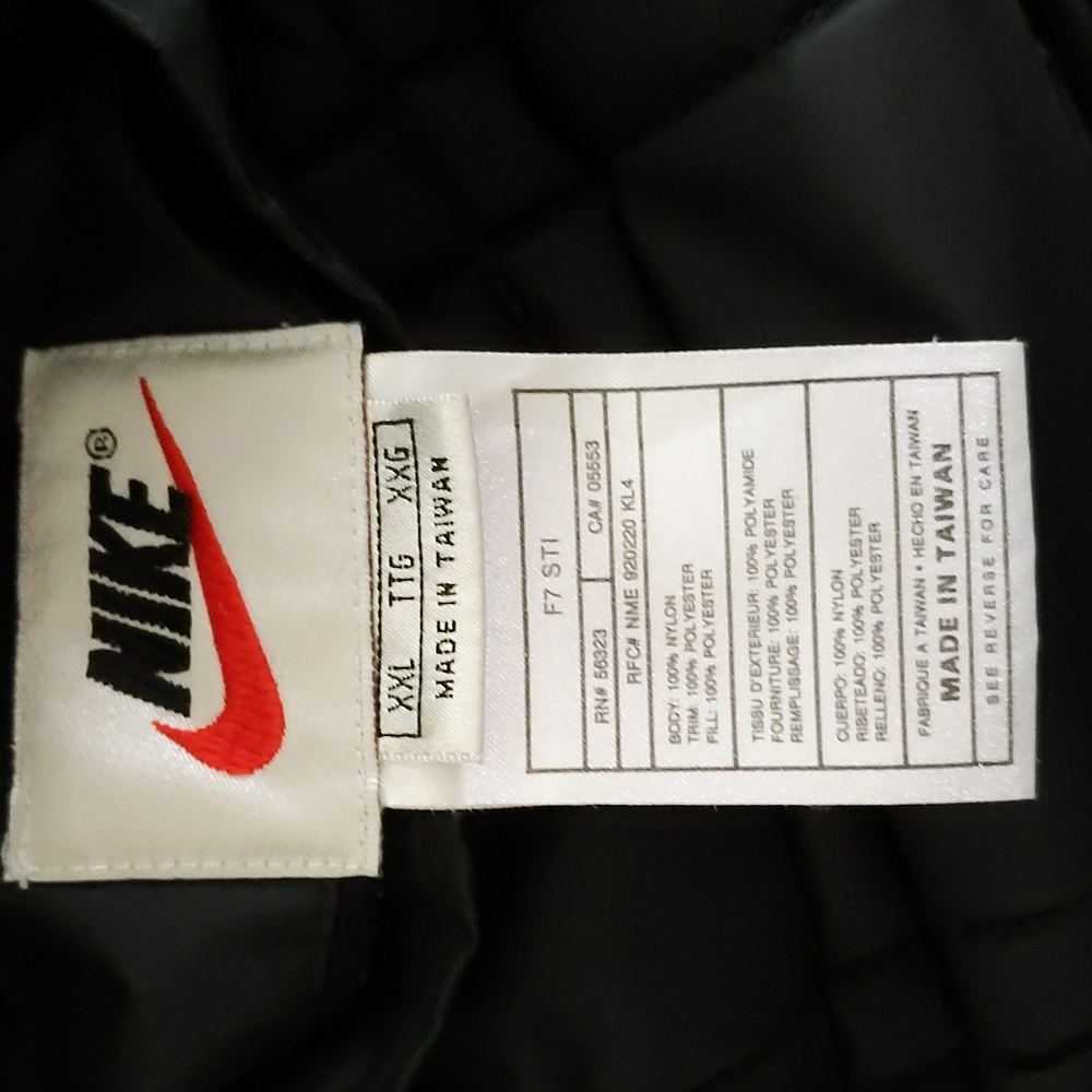 Men's vintage 90's Nike Reversible Quilted Bomber Jacket - XXL - Picture 10 of 10